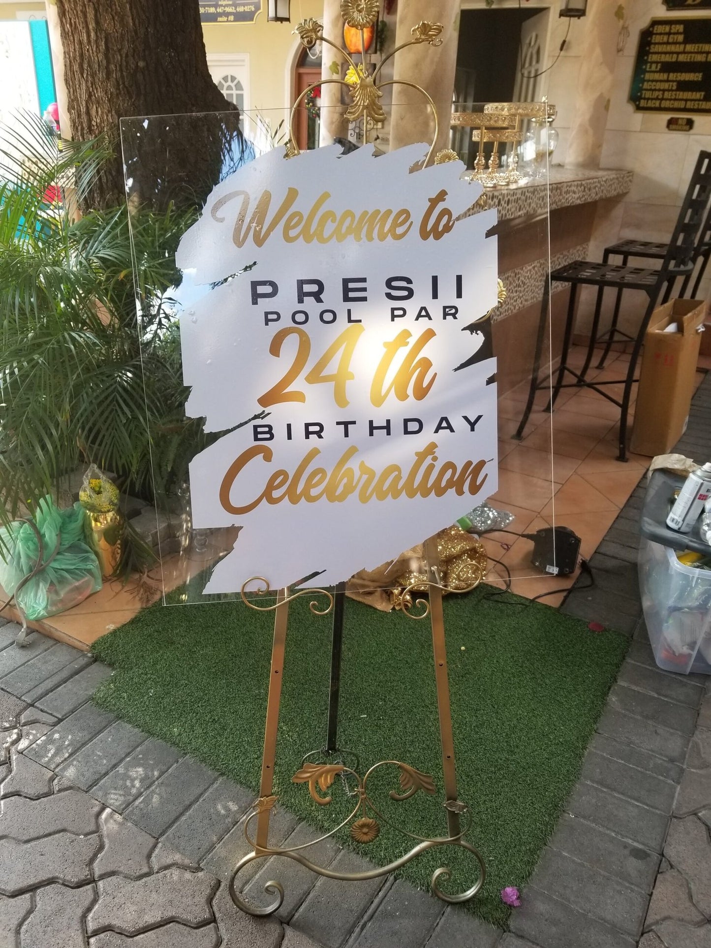 Acrylic with Custom Print & Easel