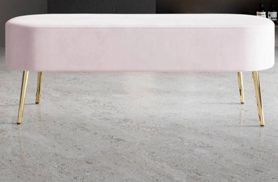 Pink Velvet Bench