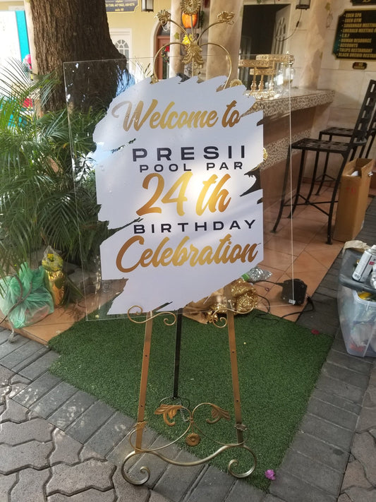 Acrylic with Custom Print & Easel