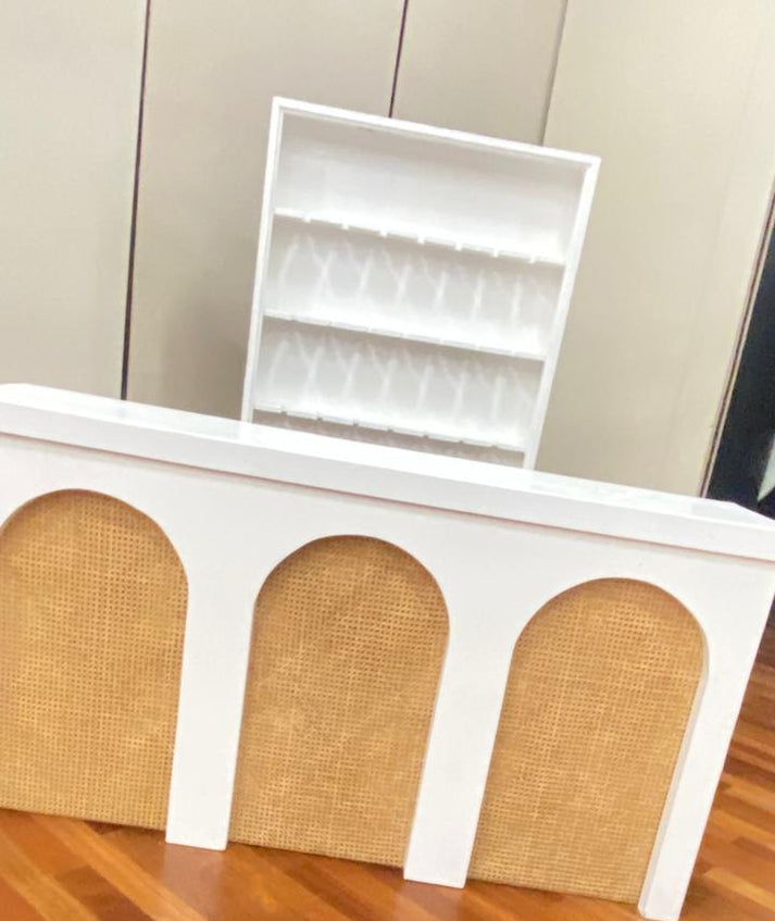 White Rattan Bar Counter Only – Event Rentals