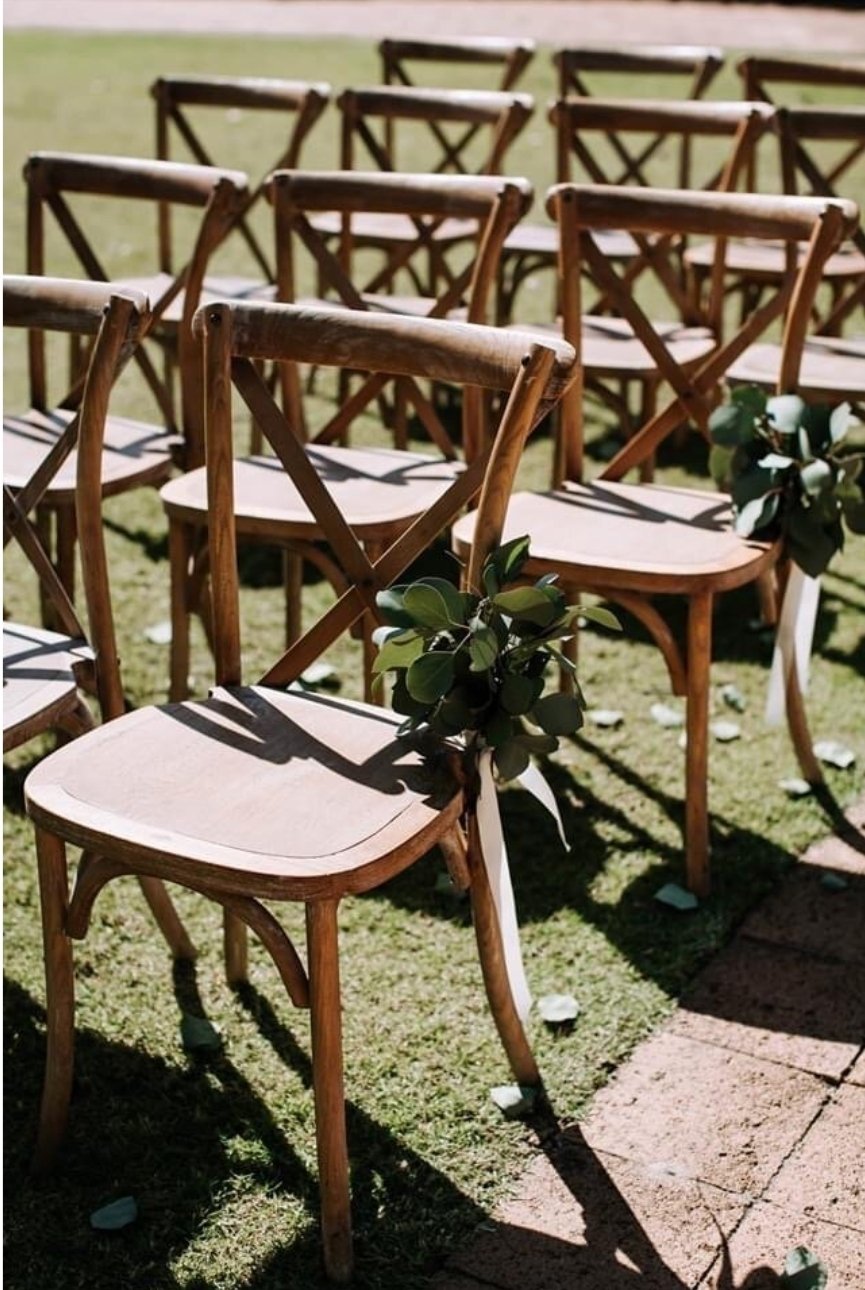 Rustic X Back Chairs