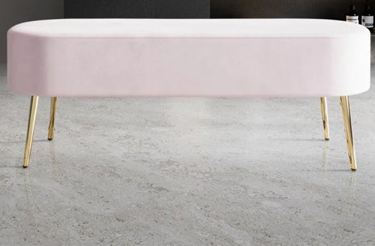 Pink Velvet Bench