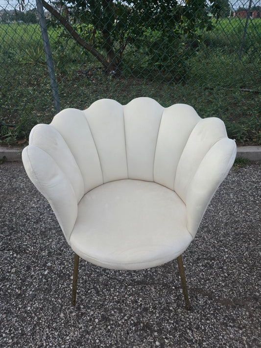 White Velvet Sofa Chair