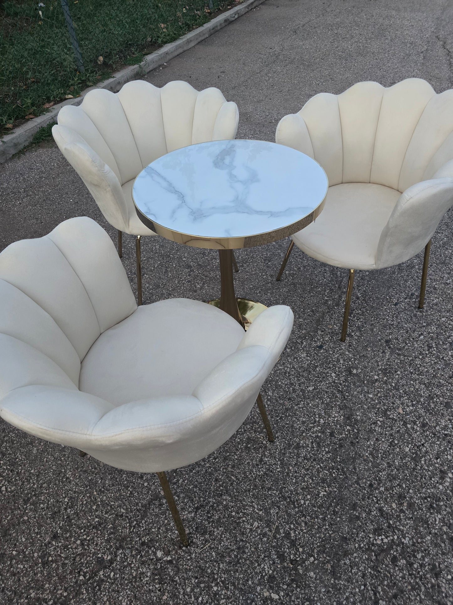 White Velvet Sofa Chair