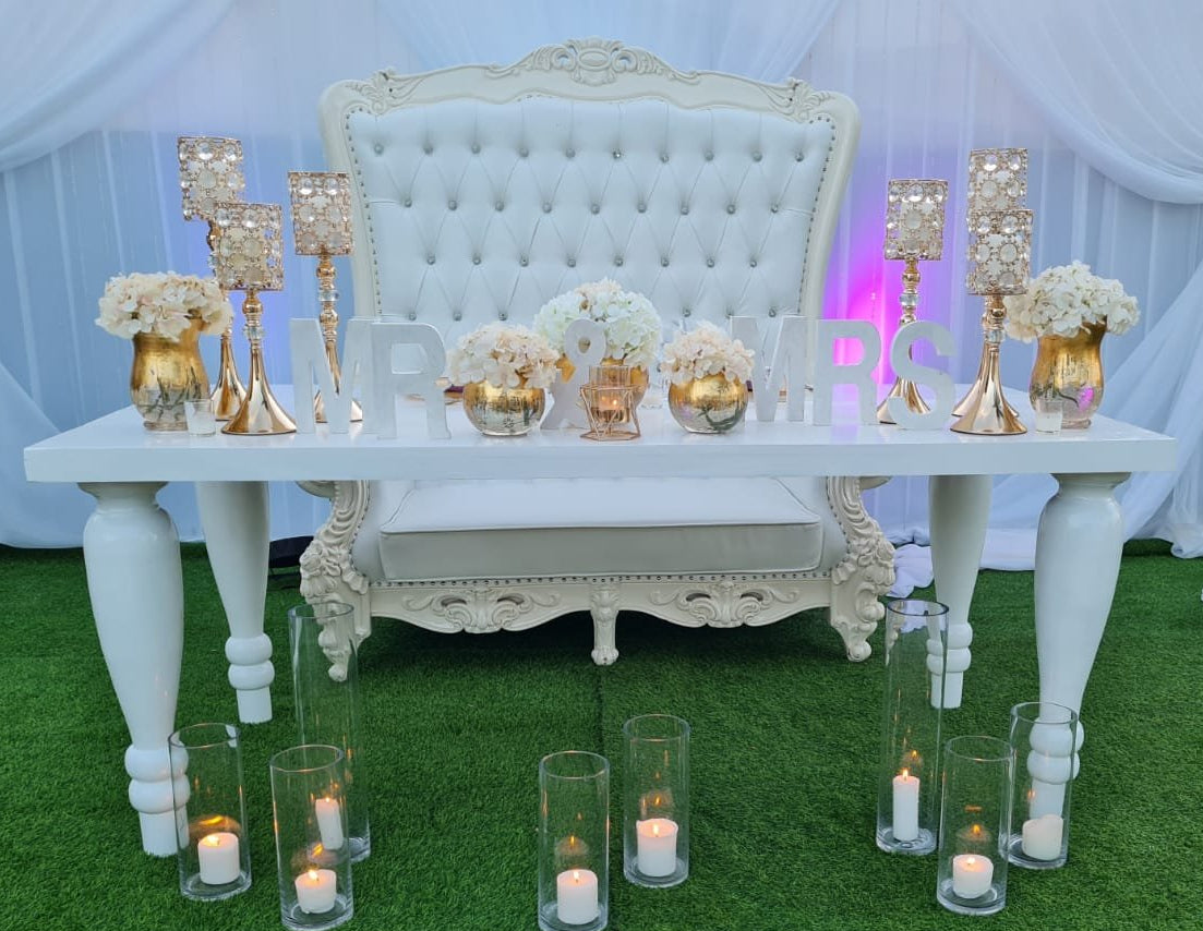 White Leg Table – Event Rentals