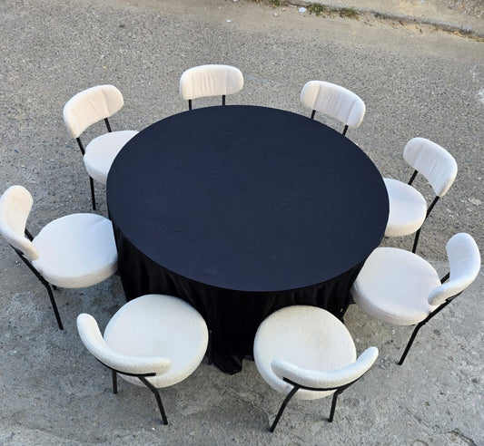 Black Velvet Table Linen (Round)