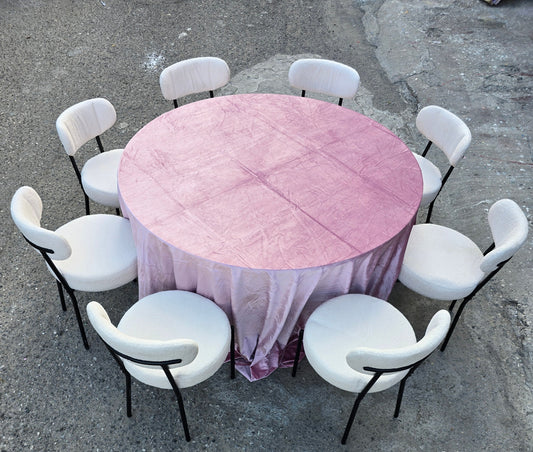 Blush Pink Velvet Table Linen (Round)