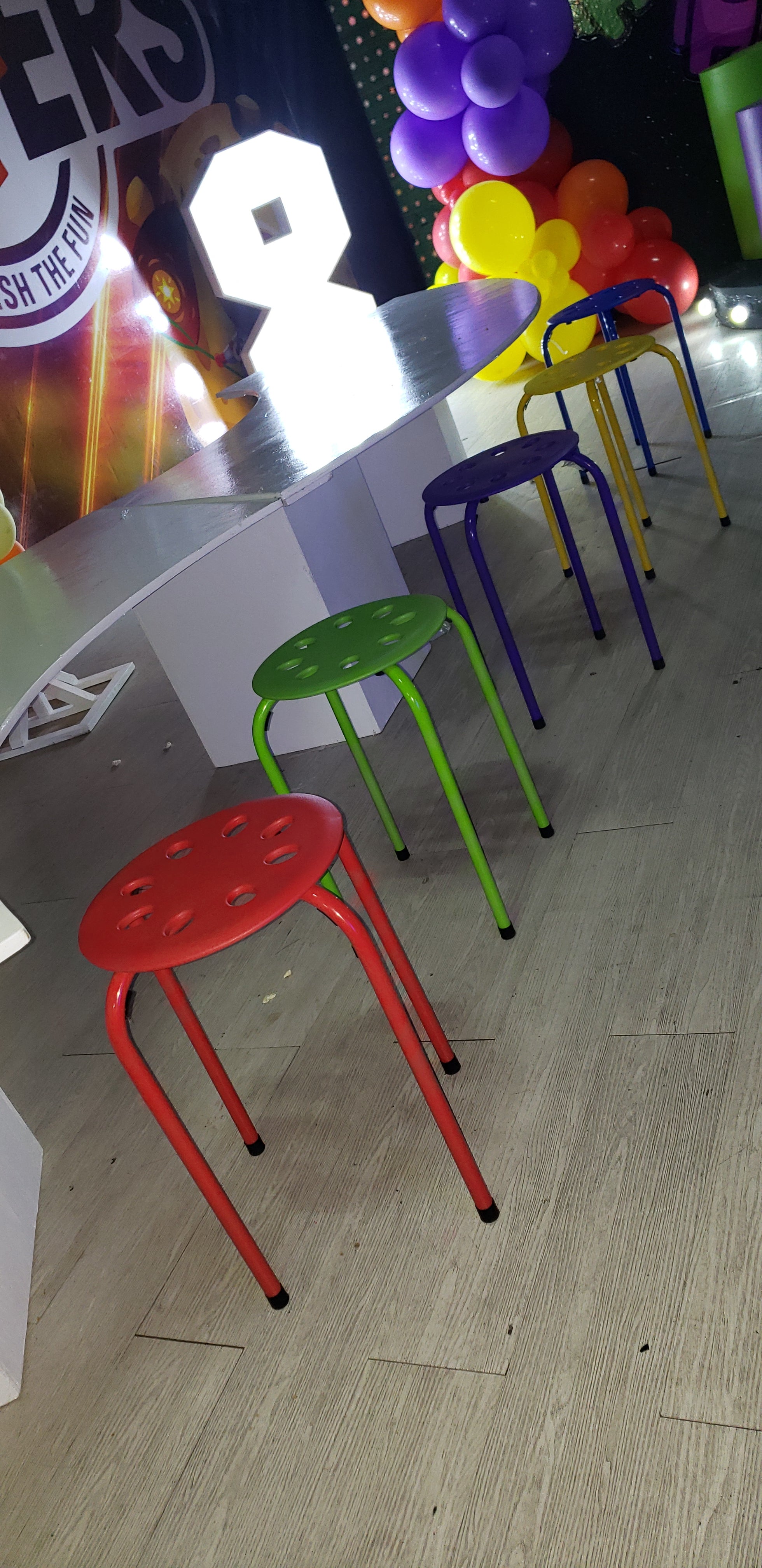 Kids Multicolor Stool – Event Rentals