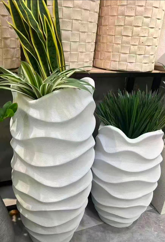 Swirl Flowers Pot (2pc) Set