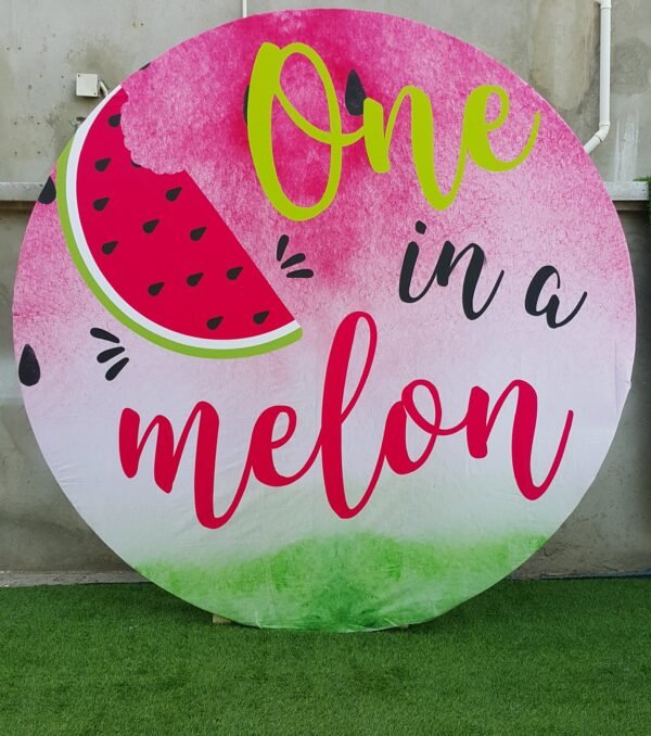 One in a melon backdrop