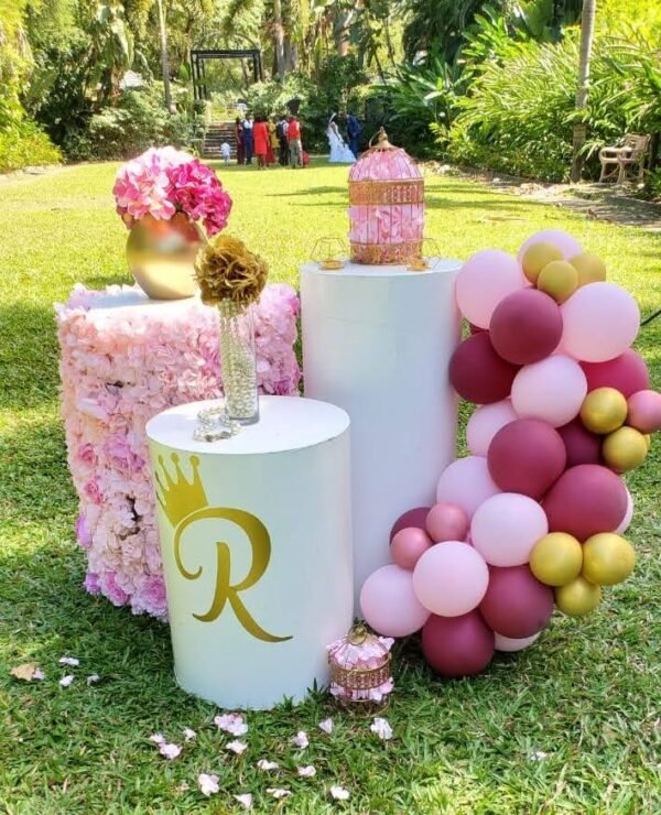 Pink Floral Plinth