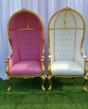 Canopy Throne Gold & White