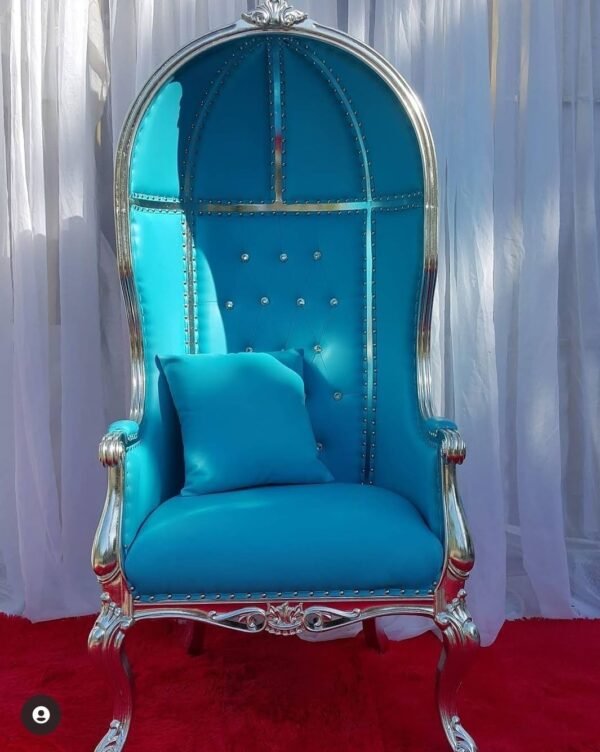 Canopy Blue Throne Chair