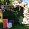 square boxwood backdrop