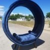 Circle Blue Velvet Chair - Image 4