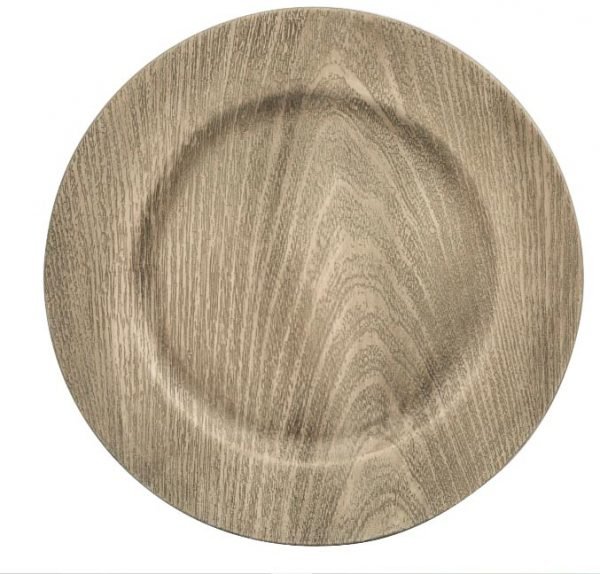 wooden charger plates