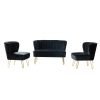 Black Velvet Chair