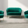 Emerald Green 2 Seater Velvet Couch