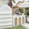 White Rattan Mini Bar